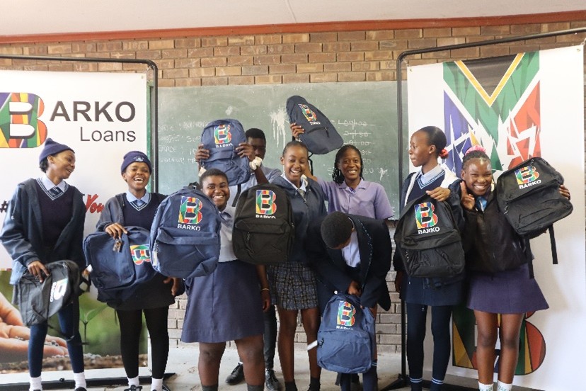 Giving Barko Backpacks to Learners Two