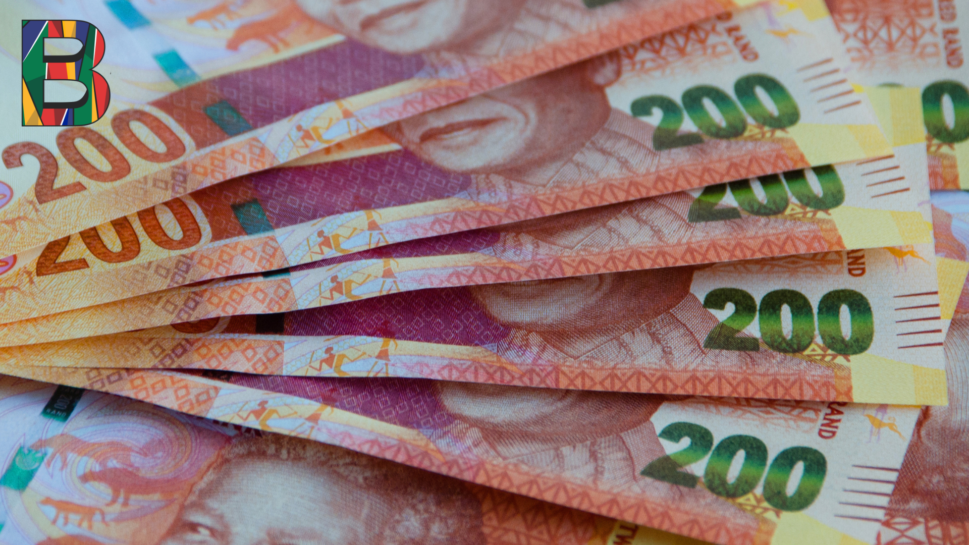 R200 South African Rand notes representing a fast one-month loan payout from Barko